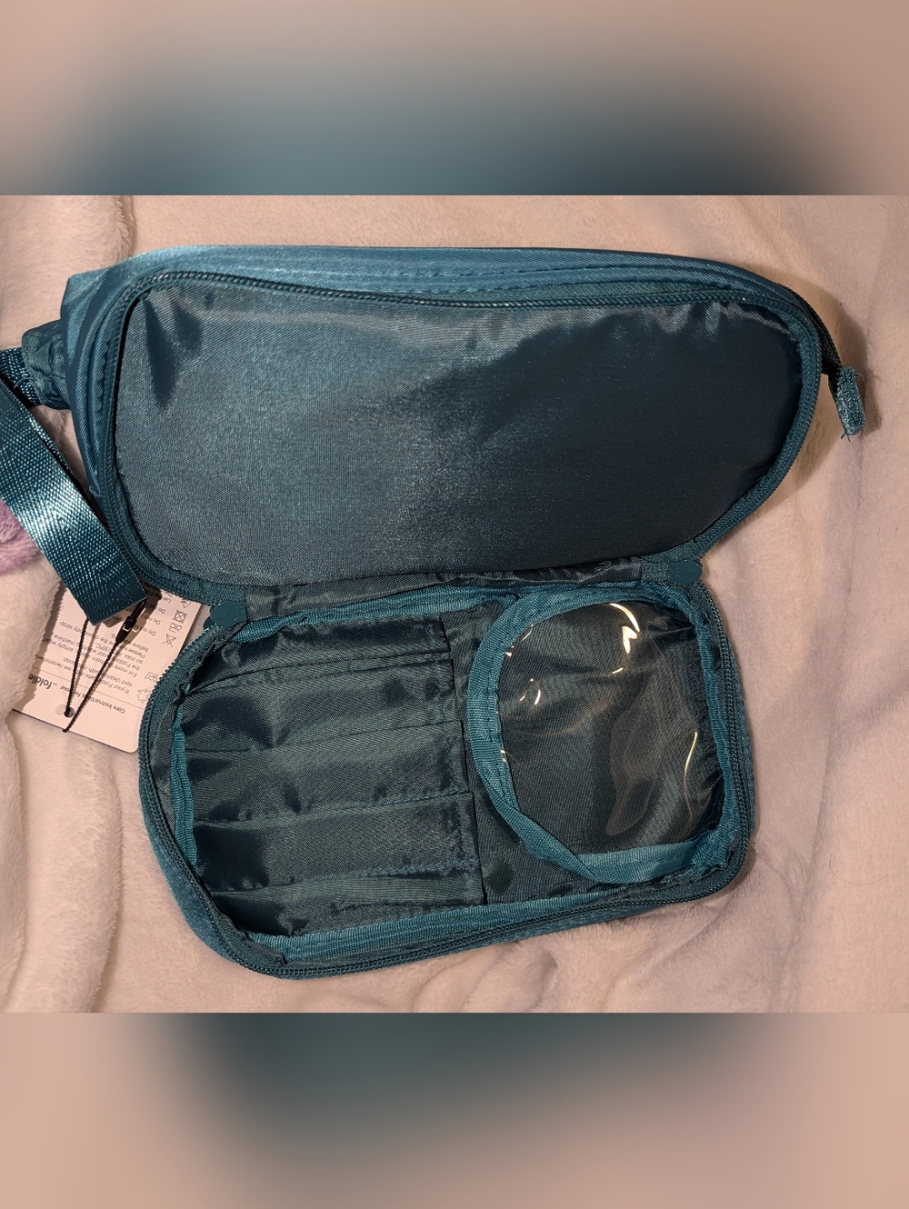 The Foldie Toiletry Bag Teal New - Picture 3 of 4